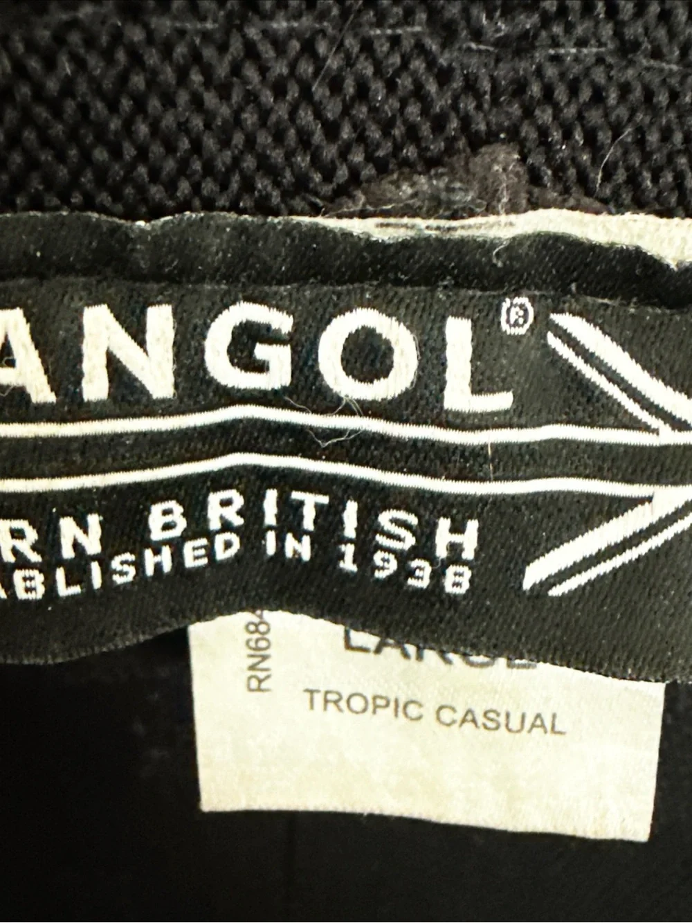 Kangol Black Bucket Hat with White Logo - Picture 3 of 3